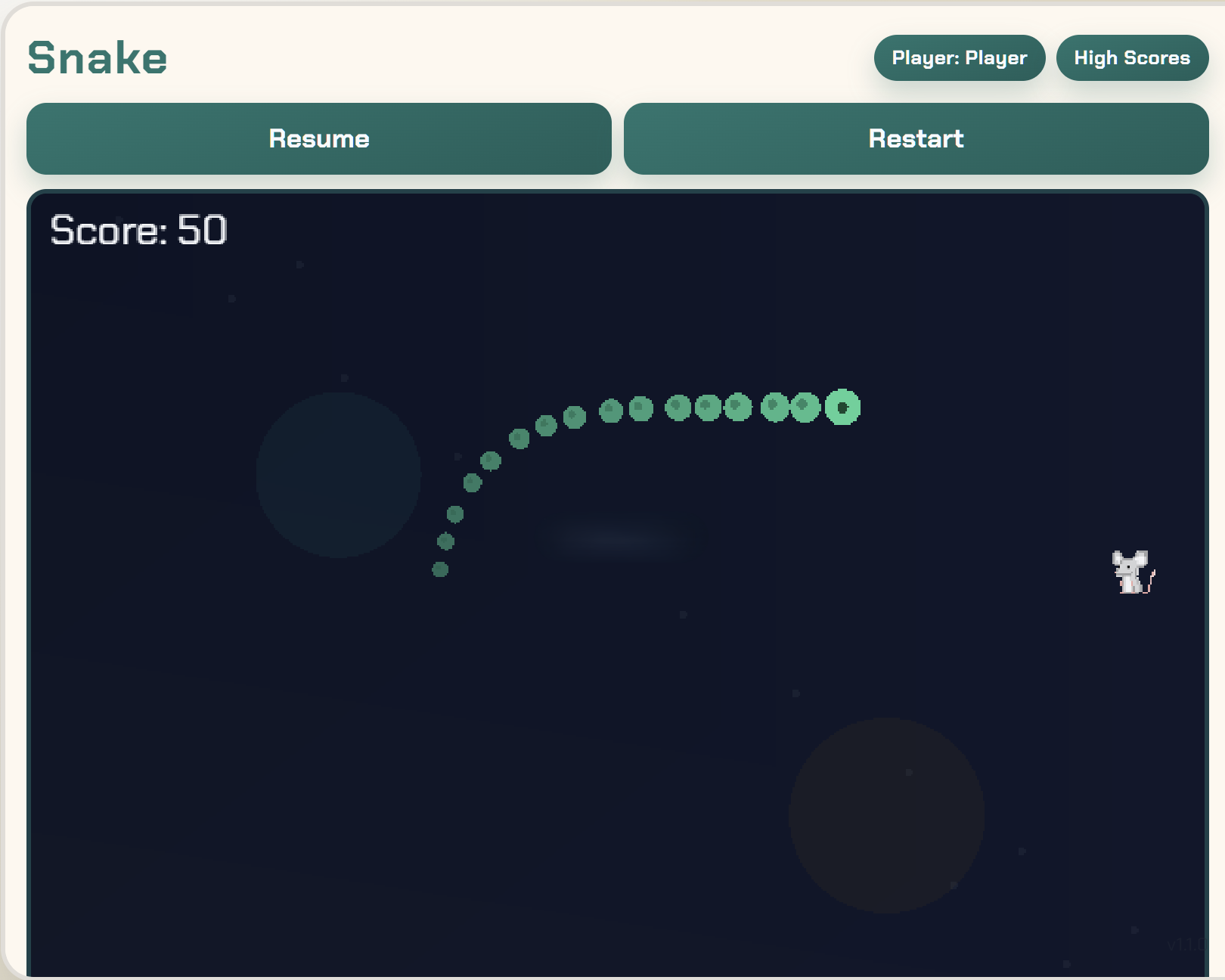 Snake game preview